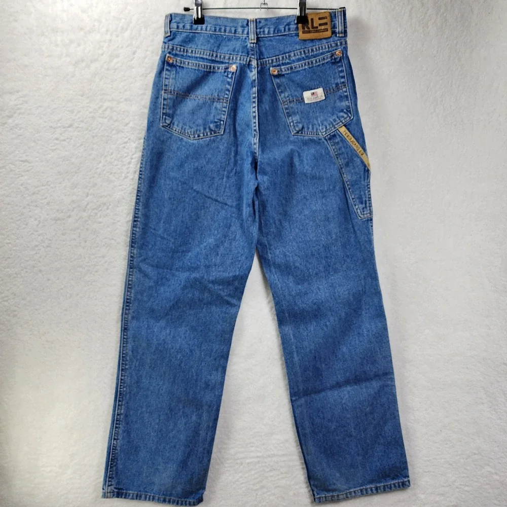 Ralph Lauren Polo Jeans Boys 16 Denim Carpenter Wide Leg Flag Heritage 28x28